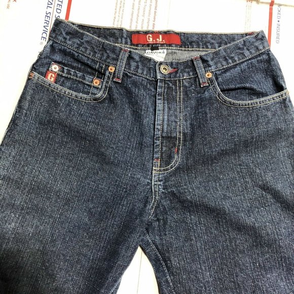 Mens Vintage Guess Size 29X32 Relaxed Straight Dark Wash Jeans Made In USA 90s - Picture 3 of 6